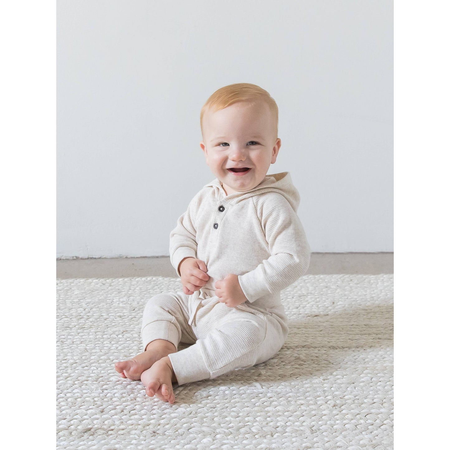 Cole Hooded Bodysuit - Heather Oat