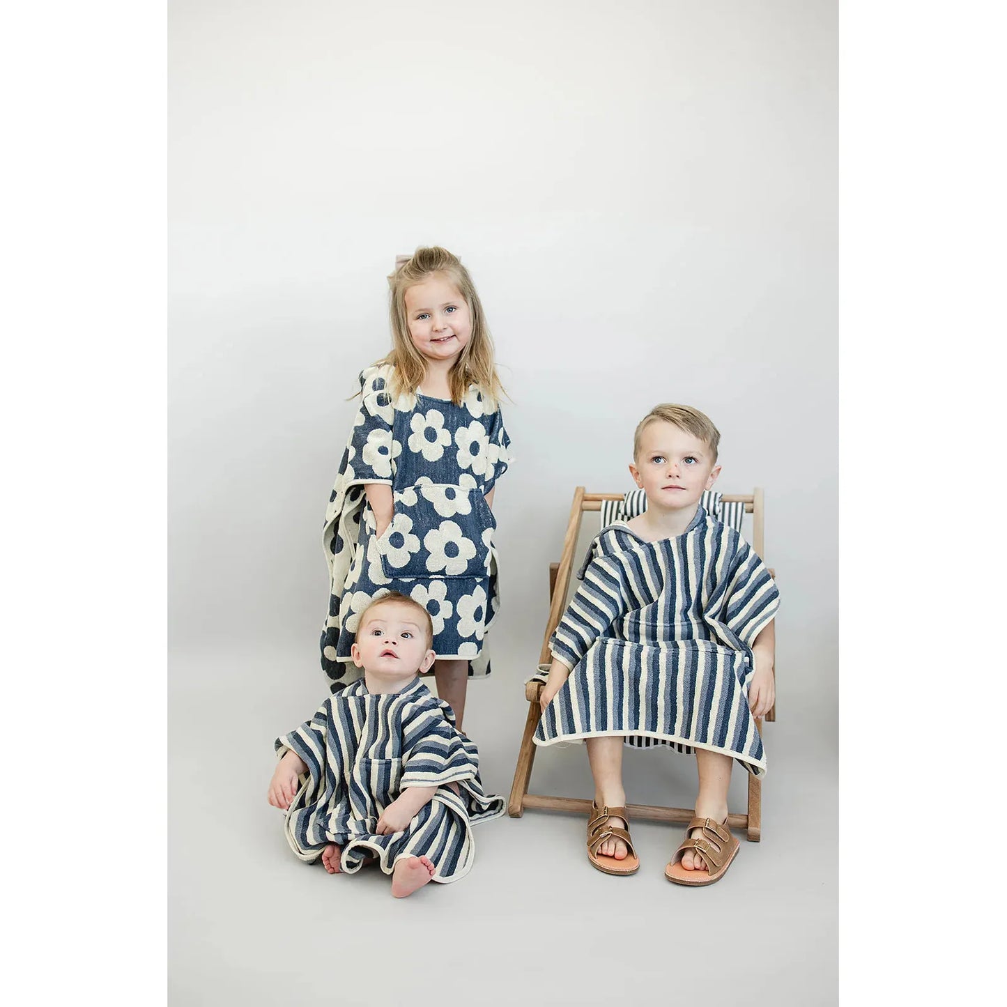 Stripe Organic Cotton Beach Poncho