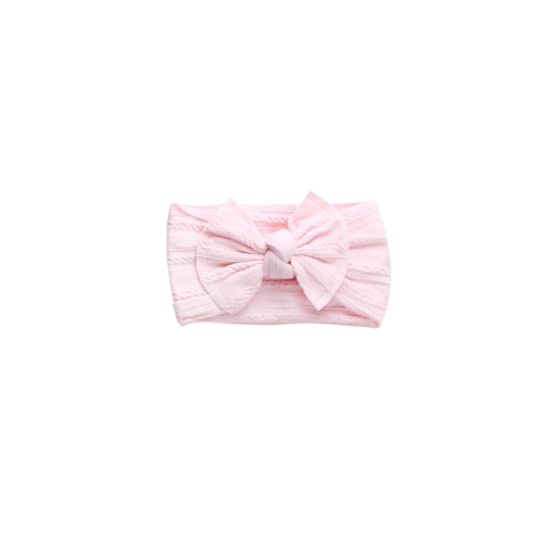 Bow Headband - Baby Pink