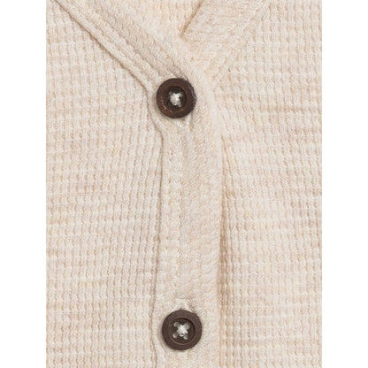 Wells Button Cardigan - Heather Oat