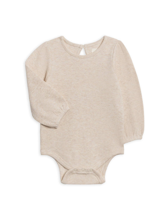 Jill  Long Sleeve Bodysuit - Heather Oat