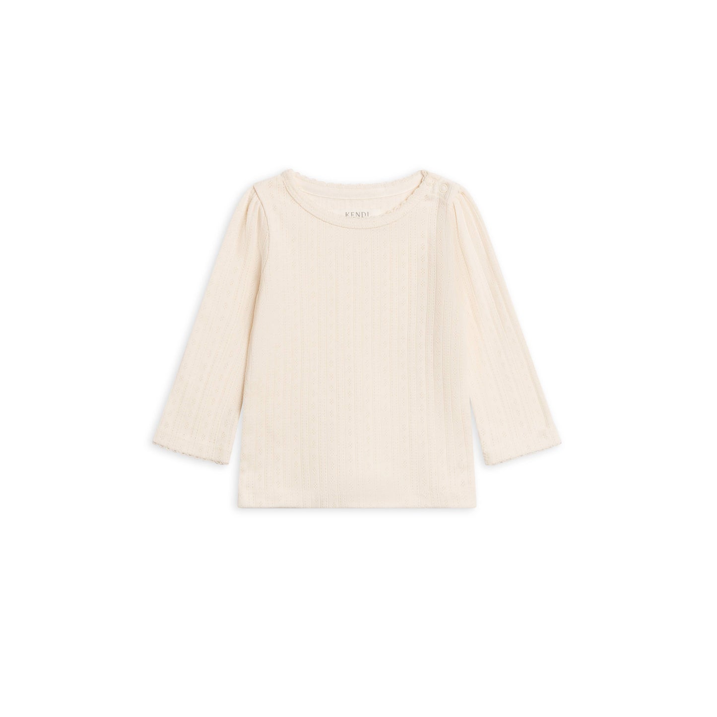 Pointelle Long Sleeve Top