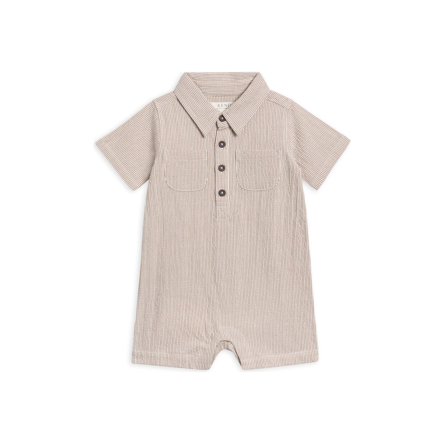 Mato Seersucker Collared Romper