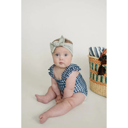 Navy Gingham One-Piece