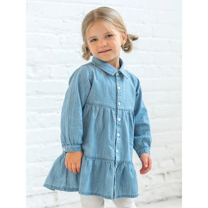 Colored Organics - Roxy Chambray Shirt Dress 3T Colored Organics - Roxy Chambray Shirt Dress 3T