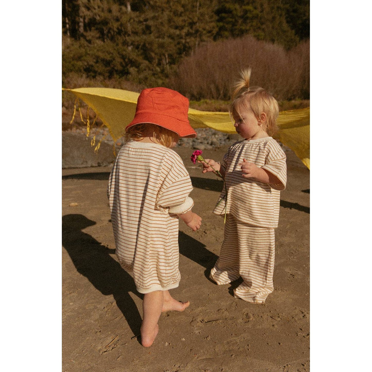 Harley Pocket Romper in Thin Vanilla Ice Stripe