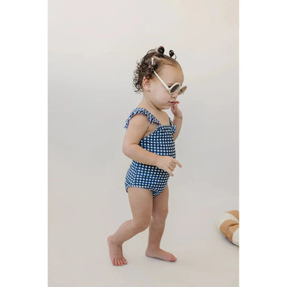 Navy Gingham One-Piece