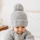 Mabel Cardigan and Beanie Hat Set - Ice Grey