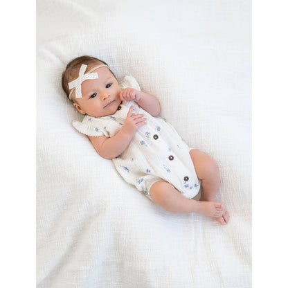 Coco Muslin Button Front Bubble Romper