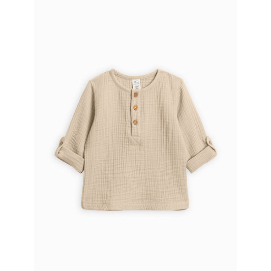 Croix Convertible Long Sleeve Muslin Top