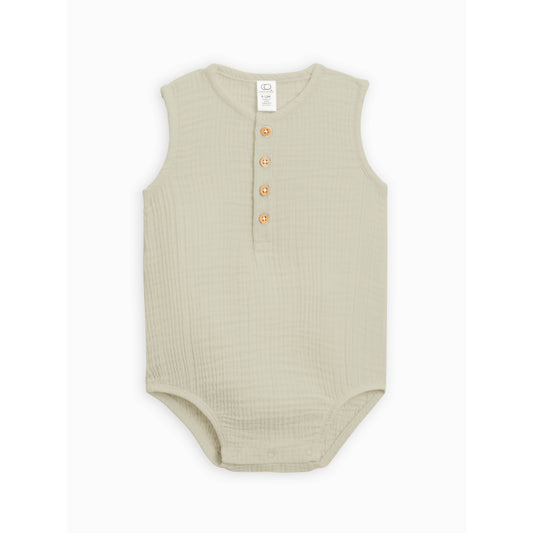 Bowie Muslin Romper - Sage