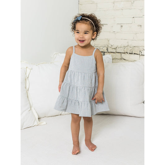 Brooklynn Seersucker Tiered Dress