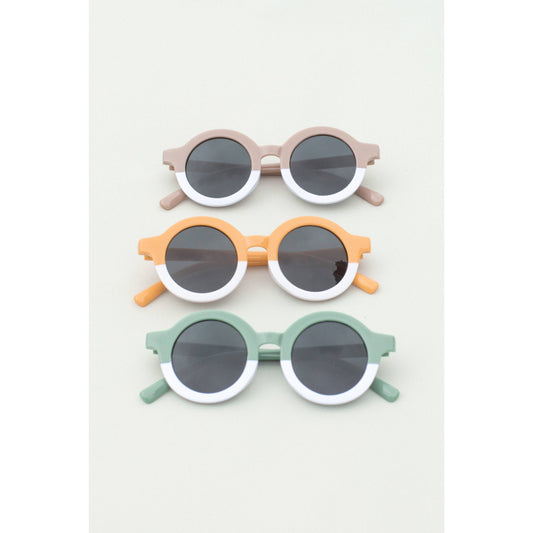 2 Tone Round Sunglasses